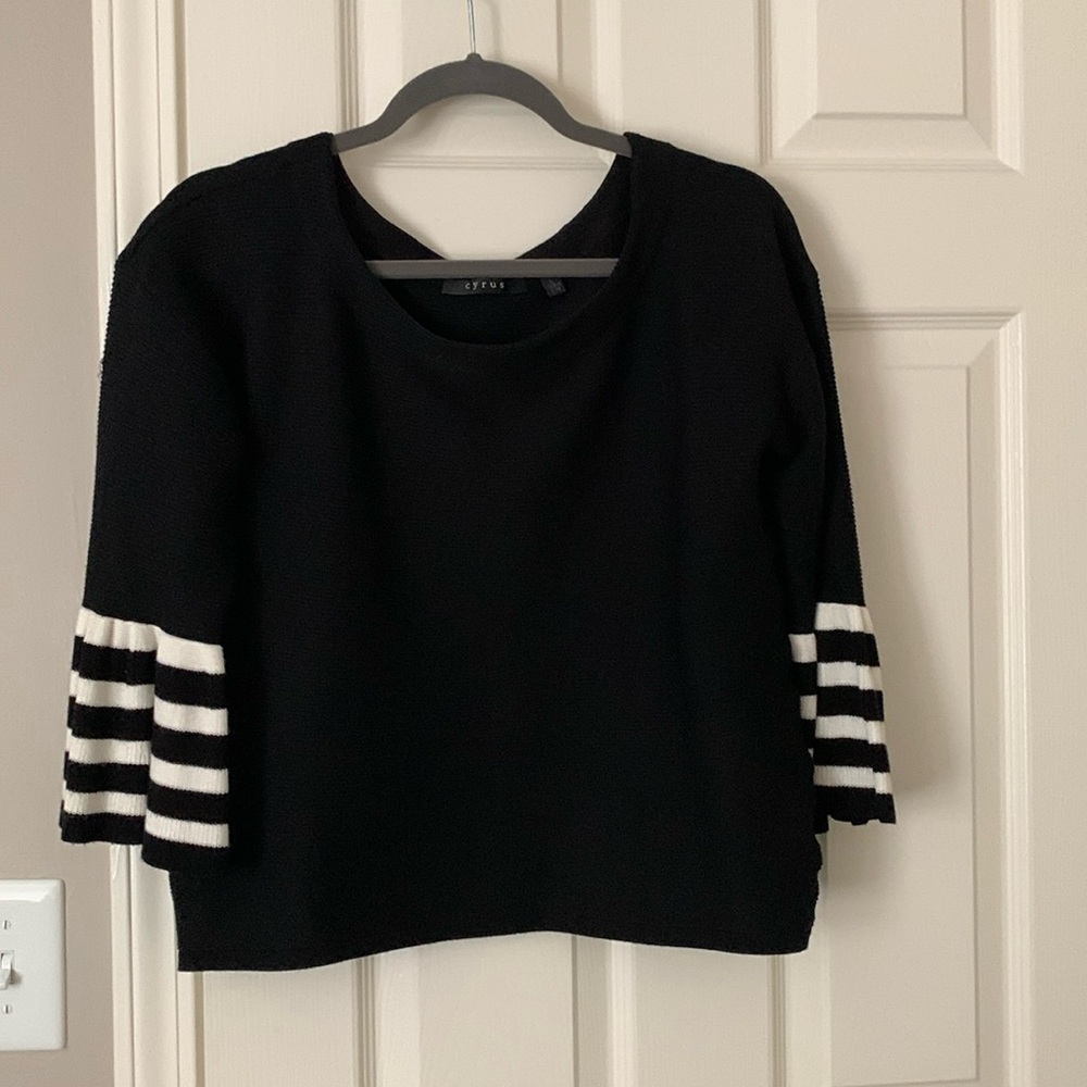 Black knit top